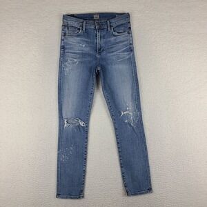 Citizens‎ Of Humanity Jeans Womens 27 Blue Rocket Crop High Rise Skinny